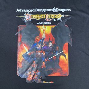 Advanced Dungeons & Dragons T-Shirt Men's Dragon Lance Adventures Screen Print
